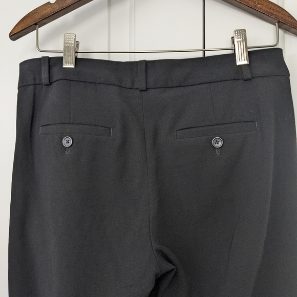 Banana Republic Avery Straight-Fit Black White Stripe Washable Ankle Pant Sz 2 - Picture 12 of 14